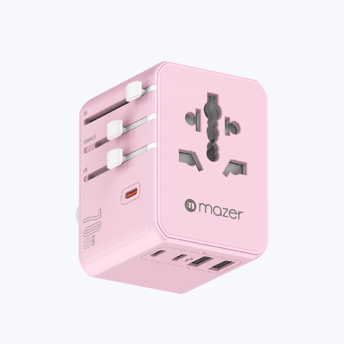 Mazer Infinite Travel PD 70W GaN Universal Travel Adapter Charge Up To 8 Device Simultaneously