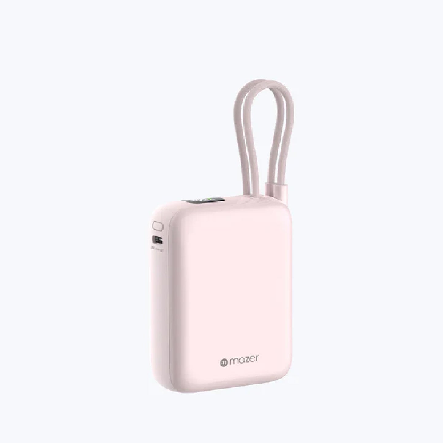 MAZER PowerCharge Nano Duo 10,000mAh PD35W Power Bank with Built-in Dual USB-C Cables CCC Certified