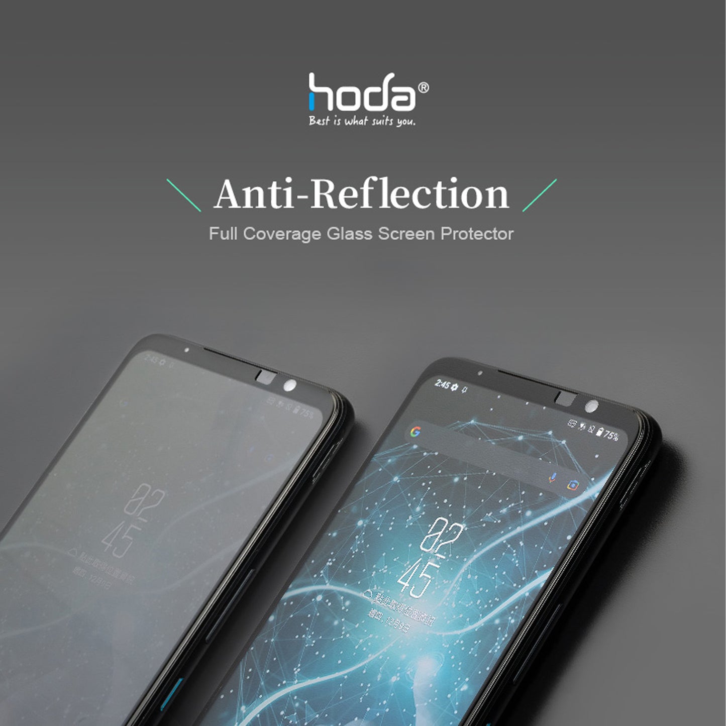 HODA Anti-Reflection Full Coverage Tempered Glass Screen Protector for ASUS ROG Phone 8 / 8Pro