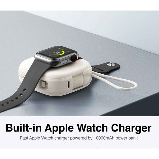 Mazer MagLink18i Trio+ 4-in-1 Magnetic Wireless Charging Power Bank with Dual Built-in Cables 10000mAh