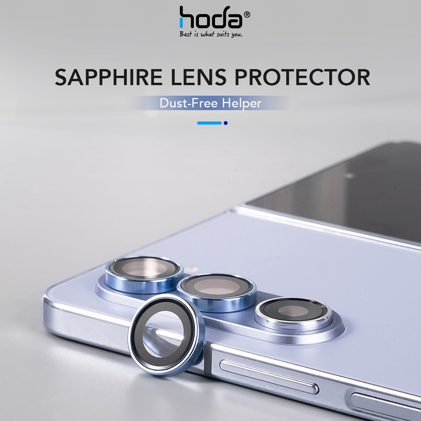 Hoda Sapphire Lens Protector for Samsung Z Flip 5 / Z Fold 5 - Flamed Titanium