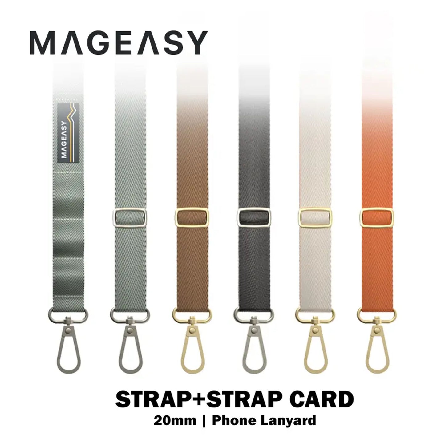 MAGEASY 20mm Sling Strap + Strap Card - Phone Lanyard Adjustable Length