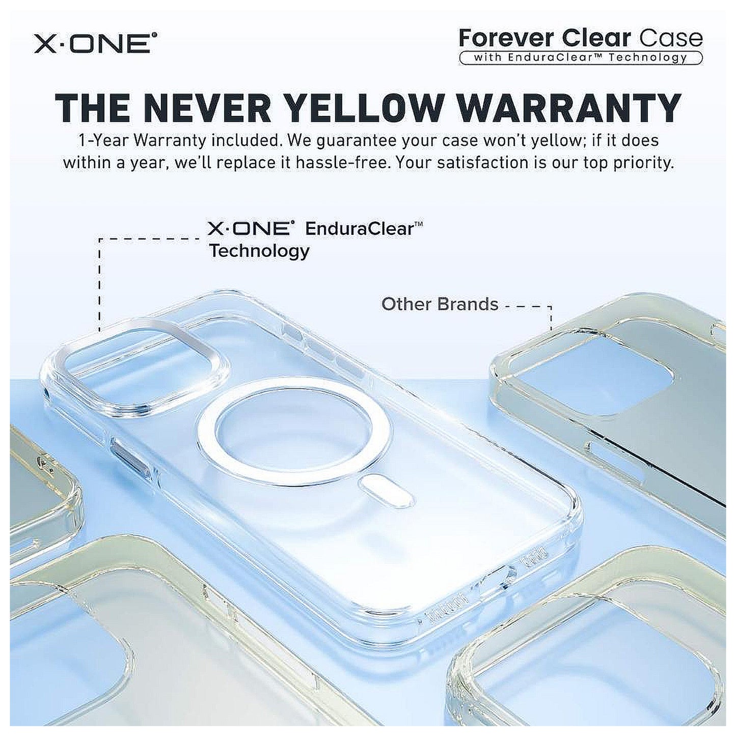 X.One Forever Clear ( Anti-Yellowing ) Phone Case for iPhone 15 and 14 Series - Magsafe Compatible - Forexengineer -Malaysia- 656575798315-656575797475-656575796498-656575795179-656575794902-656575793221