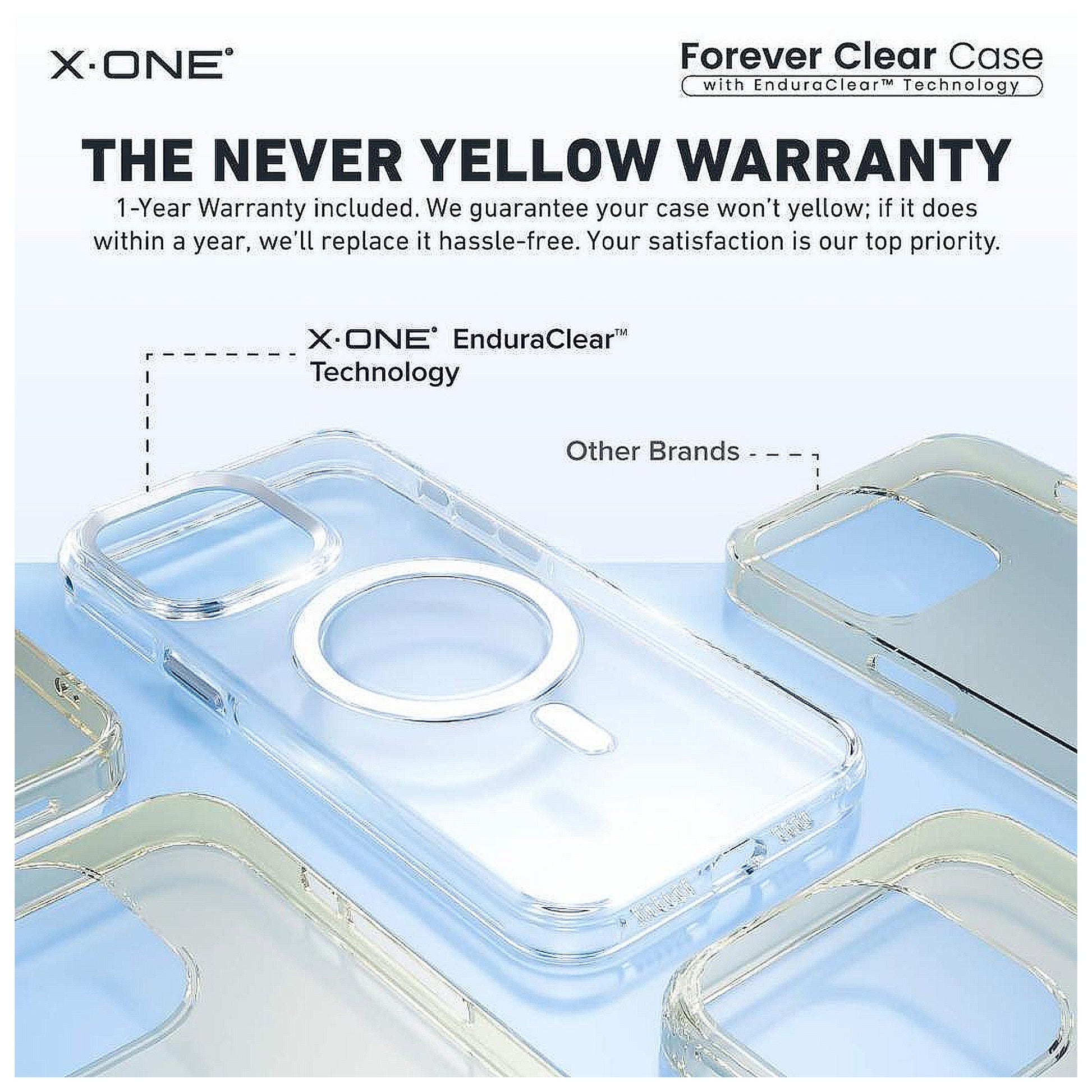 X.One Forever Clear ( Anti-Yellowing ) Phone Case for iPhone 15 and 14 Series - Magsafe Compatible - Forexengineer -Malaysia- 656575798315-656575797475-656575796498-656575795179-656575794902-656575793221
