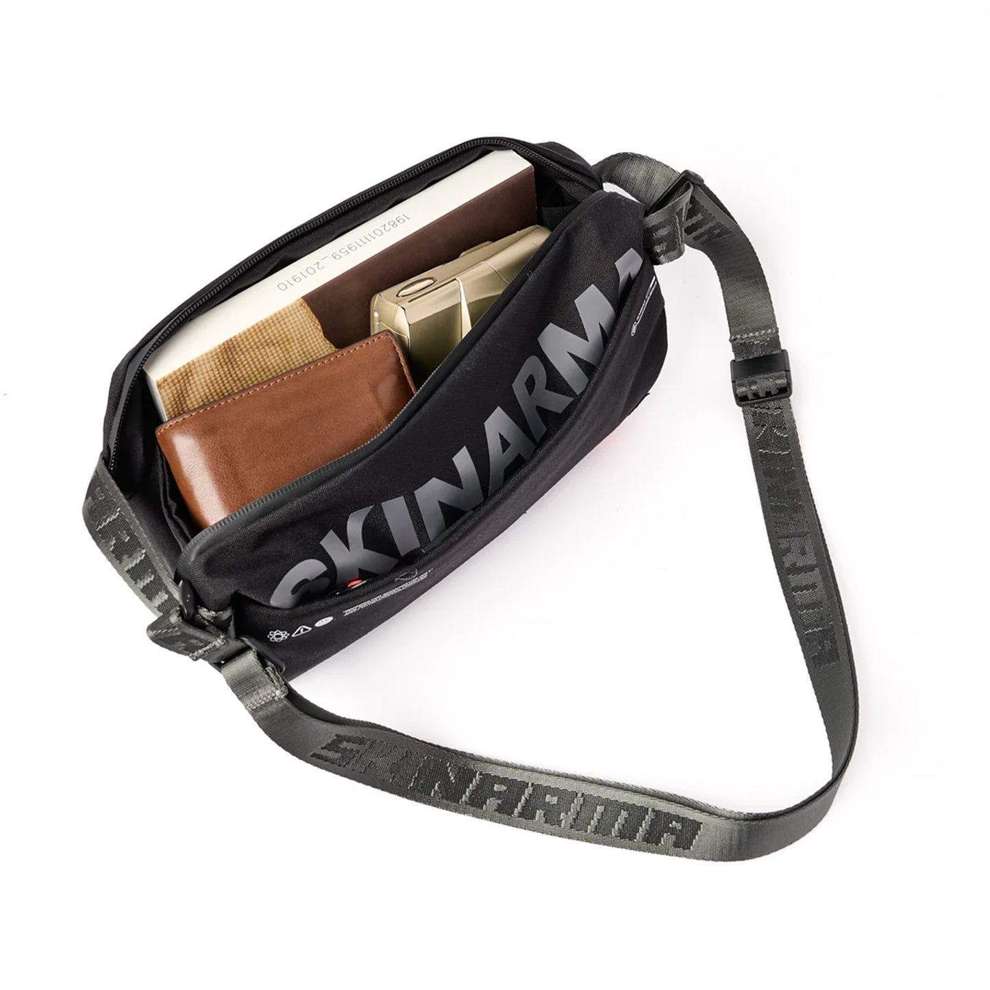 SKINARMA Fardel Crossbody Bag / Sling Bag - 2D Printing with Water-resistant Zip and Fabric