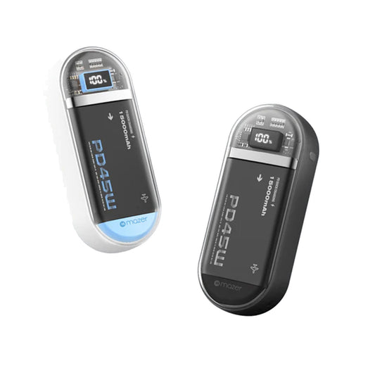 Mazer PowerCharge Link 1545 - Built-in Lightning & USB-C Cables 15000mAh Power Bank - Black - Forexengineer -Malaysia