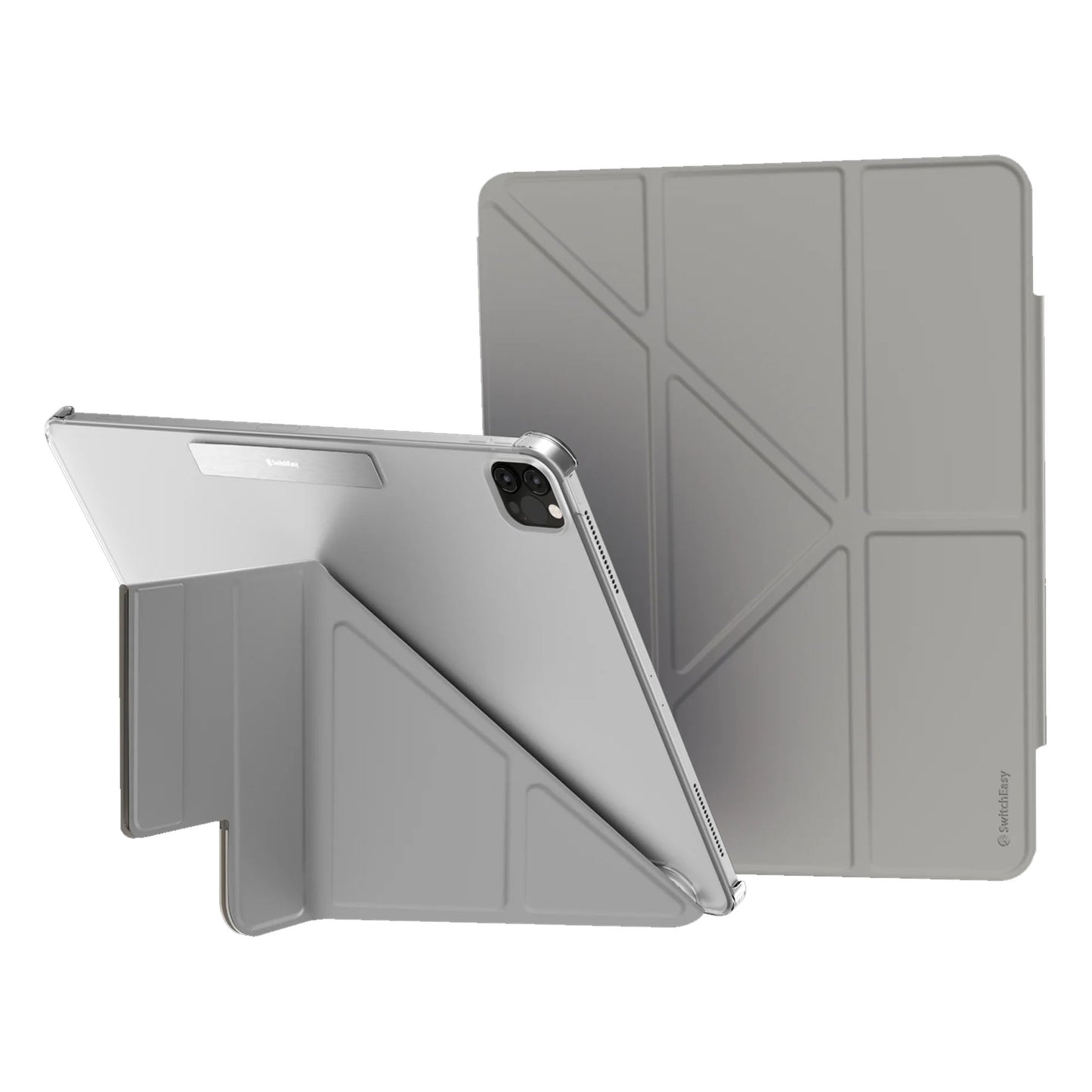 SwitchEasy Origami Nude Flexi-Folding Folio Clear Case for iPad Air 13" M4/M3/M2 (2026/2025/2024) / iPad Pro 12.9" (2022-2018)