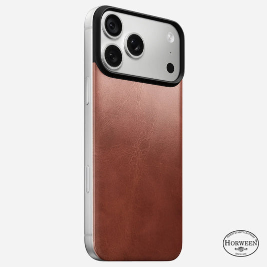Nomad Magnetic Leather Back Horween Leather Case for iPhone 18 Pro Max / 18 Pro / 17 Pro Max / 17 Pro