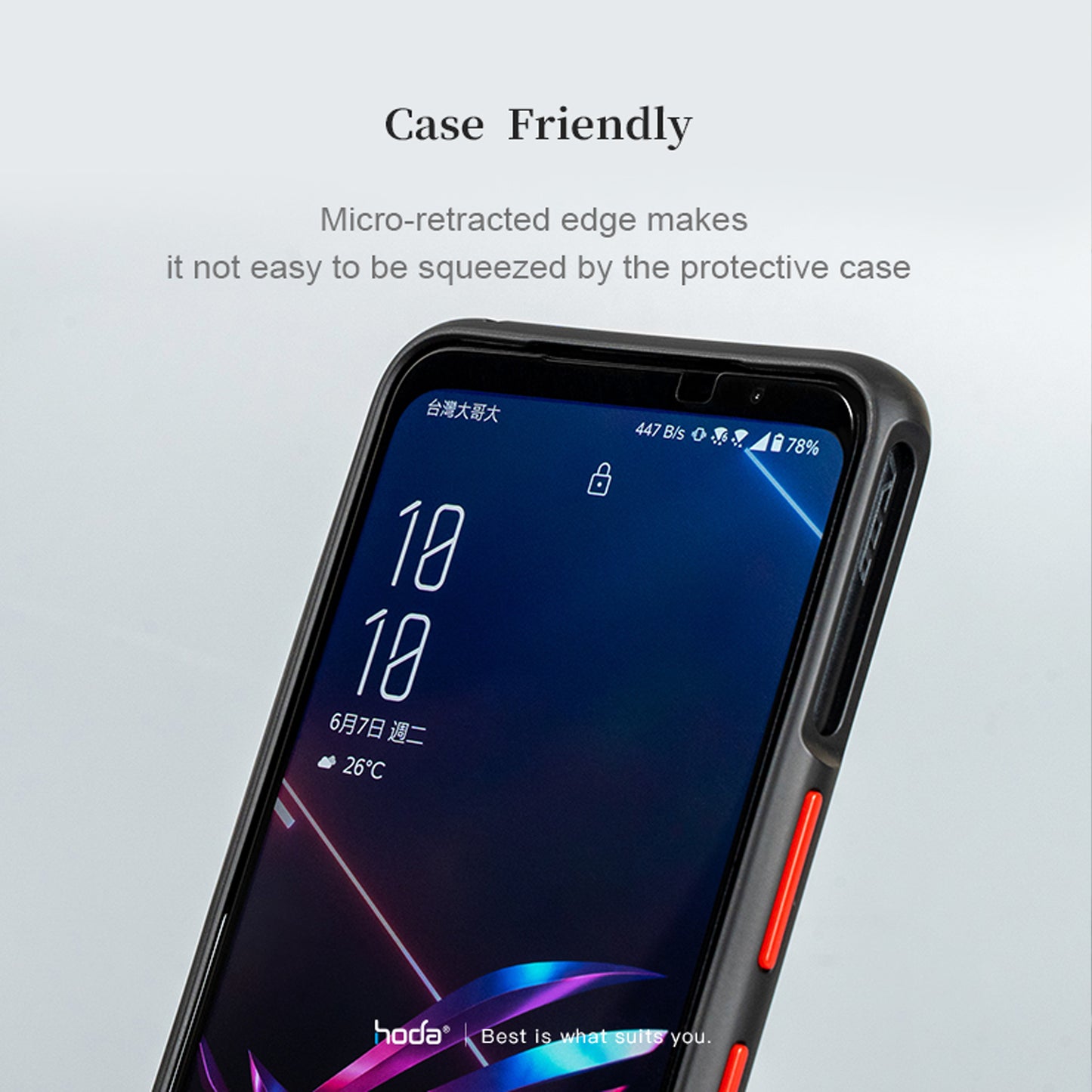 HODA Anti-Reflection Full Coverage Tempered Glass Screen Protector for ASUS ROG Phone 8 / 8Pro