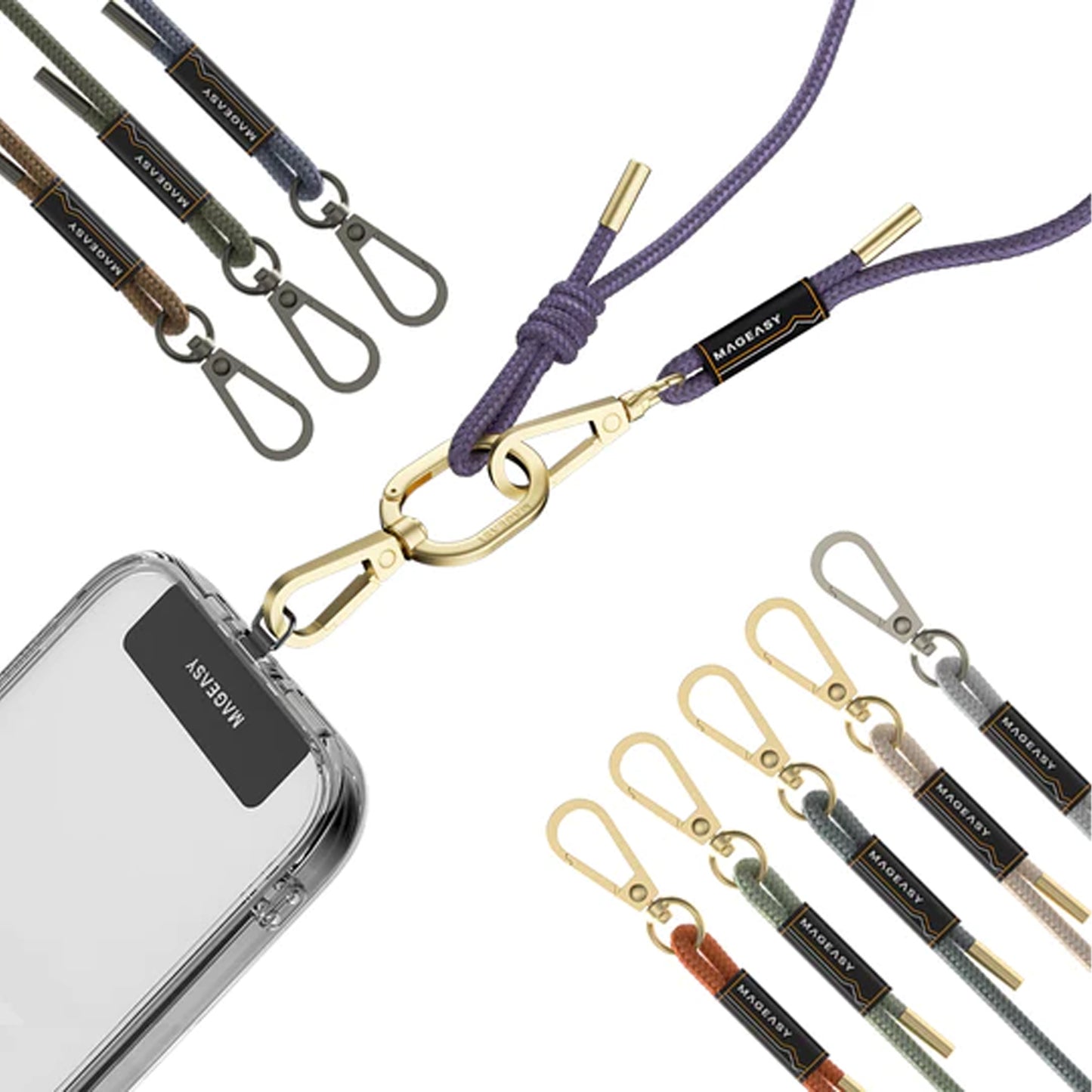 MAGEASY 6mm Rope Strap + Strap Card - Phone Lanyard Adjustable Length