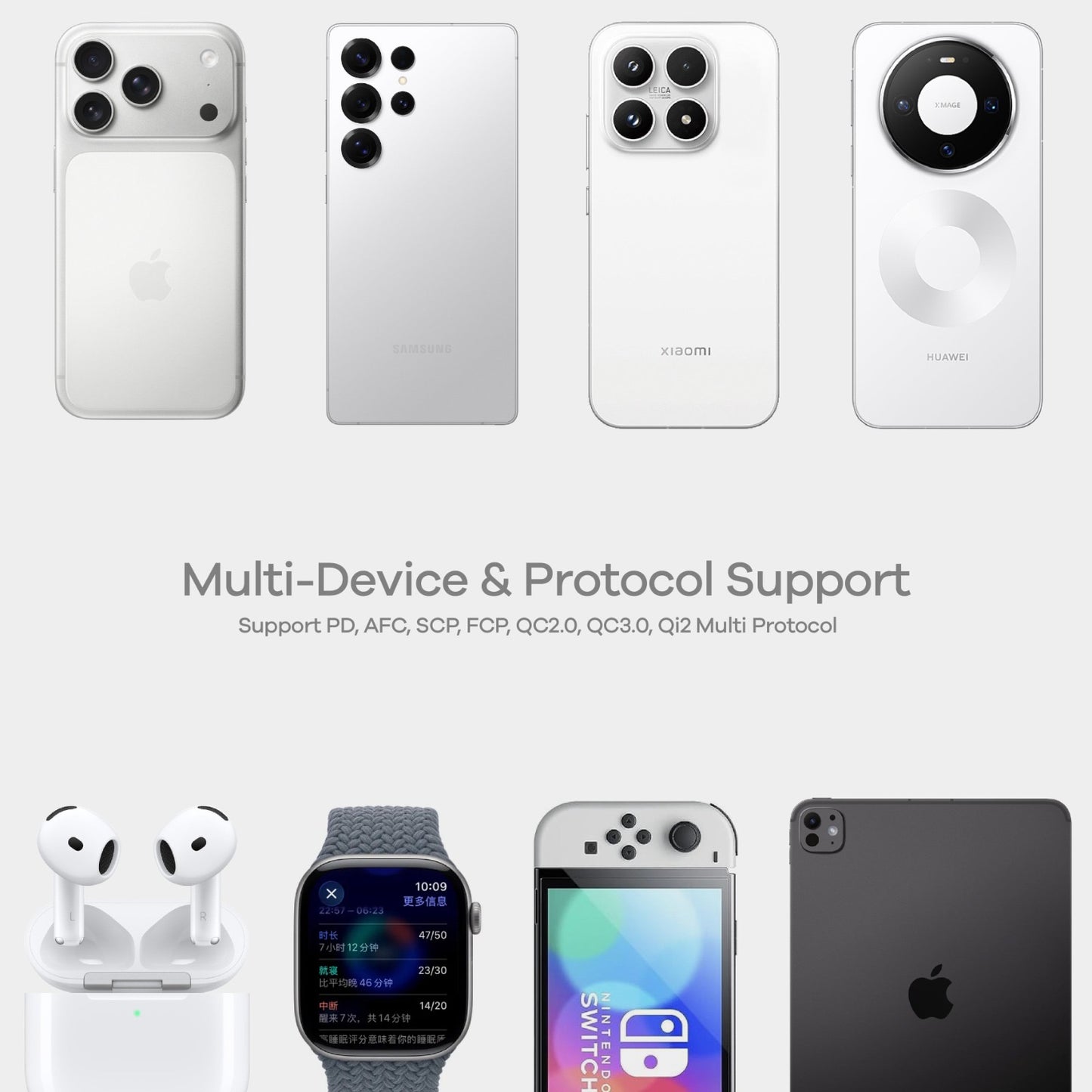 AULUMU M10 10000mAh Multi-Charging Dual-Mag Power Bank
