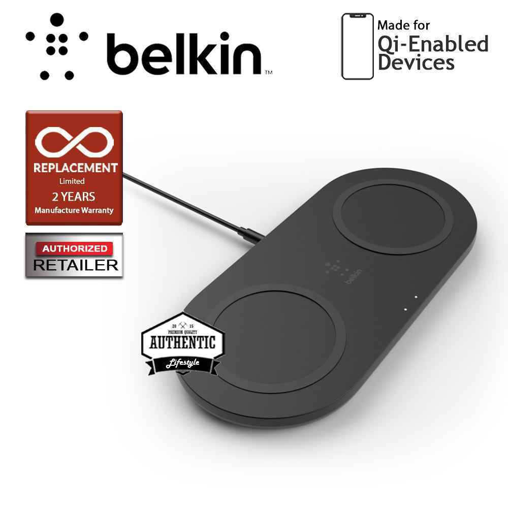Belkin BOOST‚ÜëCHARGE‚Ñ¢ 15W Dual Wireless Charging Pad - Black (Barcode : 745883814282 ).
