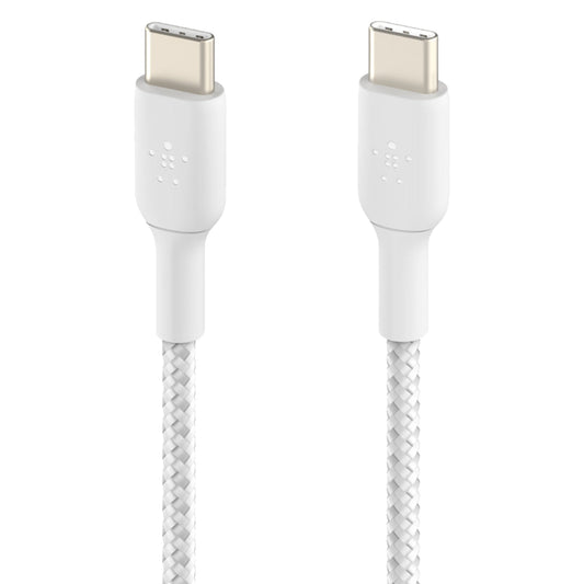 Belkin BOOST‚ÜëCHARGE‚Ñ¢ Braided USB-C to USB-C Cable 1m - White (Barcode: 745883788286 ) - Forexengineer-malaysia