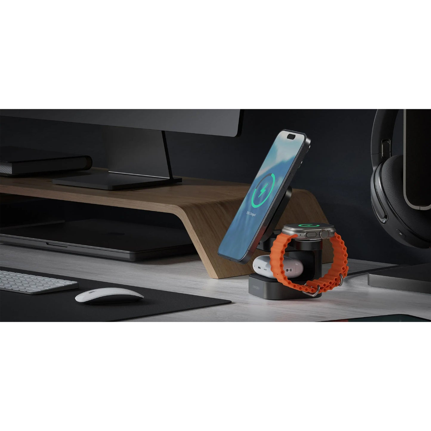 ENERGEA MagCube Qi2 Certified 3-in-1 Wireless Charger Fast Charger Magnetic - Forexengineer -Malaysia- 8885020101218
