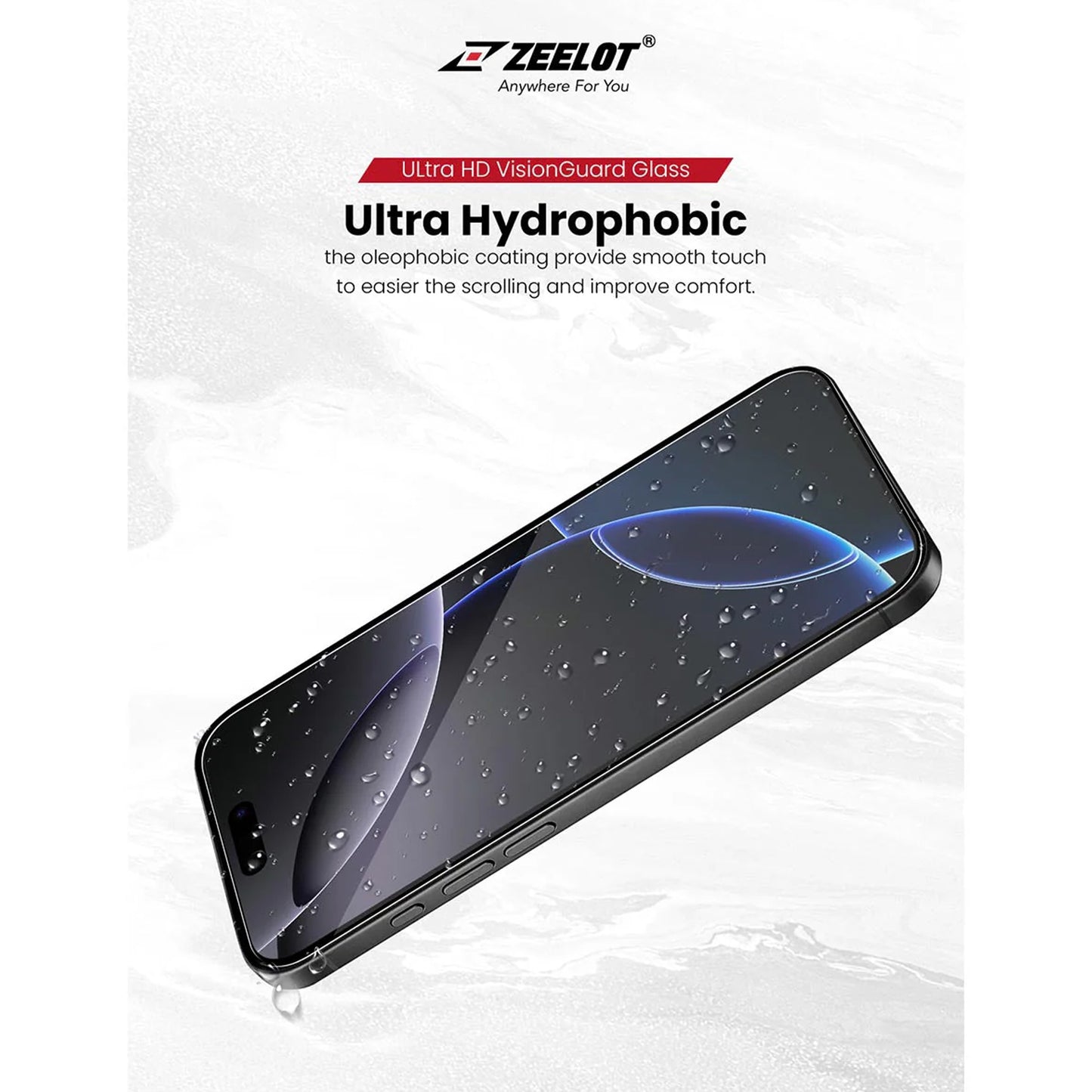 ZEELOT SOLIDsleek V2 ( 2.5D+ ) for iPhone 17 Series ( with EasyFit Installation Kit ) - Ultra HD VisionGuard