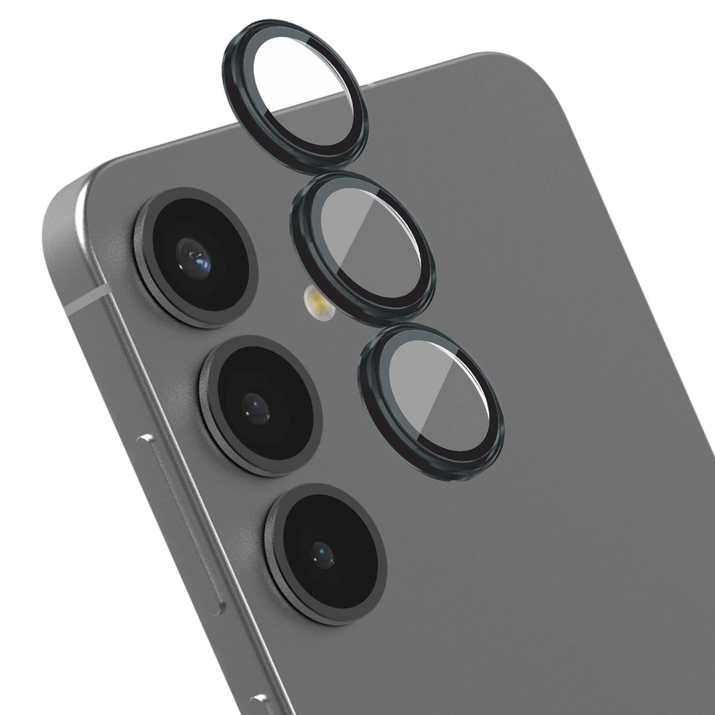 InvisibleShield Glass Elite Anti-Reflective Camera Rings Lens Protector for Samsung Galaxy S25 Series - Black - Forexengineer -Malaysia