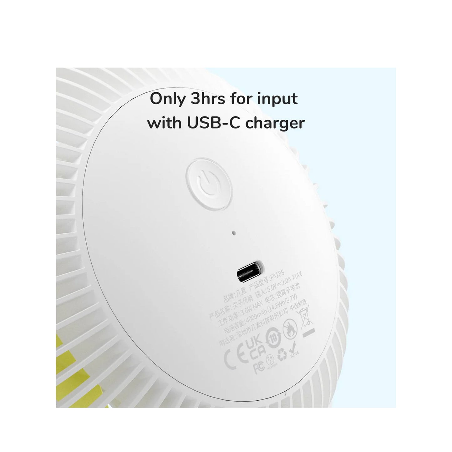 JisuLife Clip Fan Life1 FA18S 4000mAh Battery 4 Speed Fan Up to 14 Hours Cool - Forexengineer -Malaysia- 6975061532132-6975061532163
