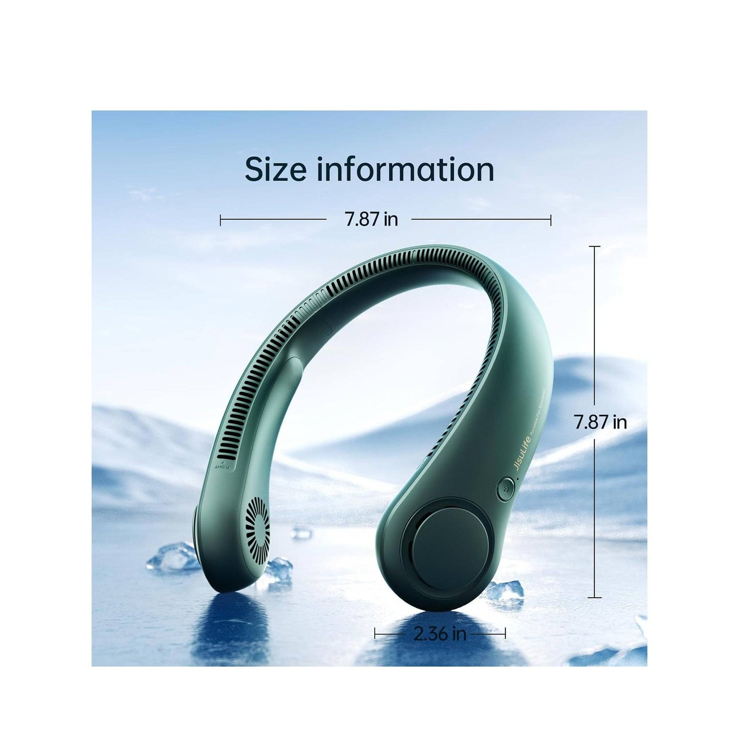 JisuLife FA14 Portable Neck Fan FA14 Bladeless Neck Cooler 5 Speeds 4000 mAh Battery - Forexengineer -Malaysia