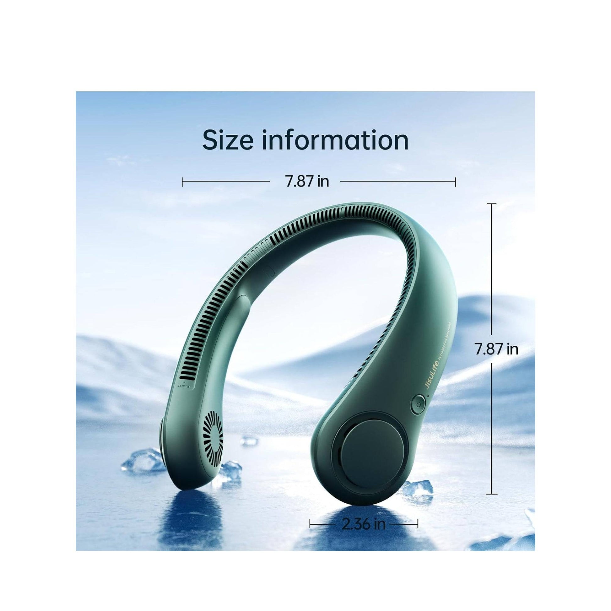 JisuLife FA14 Portable Neck Fan FA14 Bladeless Neck Cooler 5 Speeds 4000 mAh Battery - Forexengineer -Malaysia