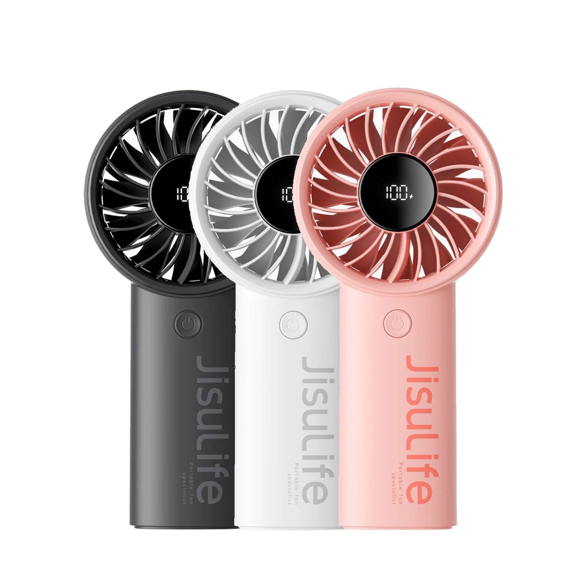 JisuLife Handheld Hand Fan Life4 5000mAh / 3600mAh Rechargeable 5 Speeds Control - Forexengineer -Malaysia