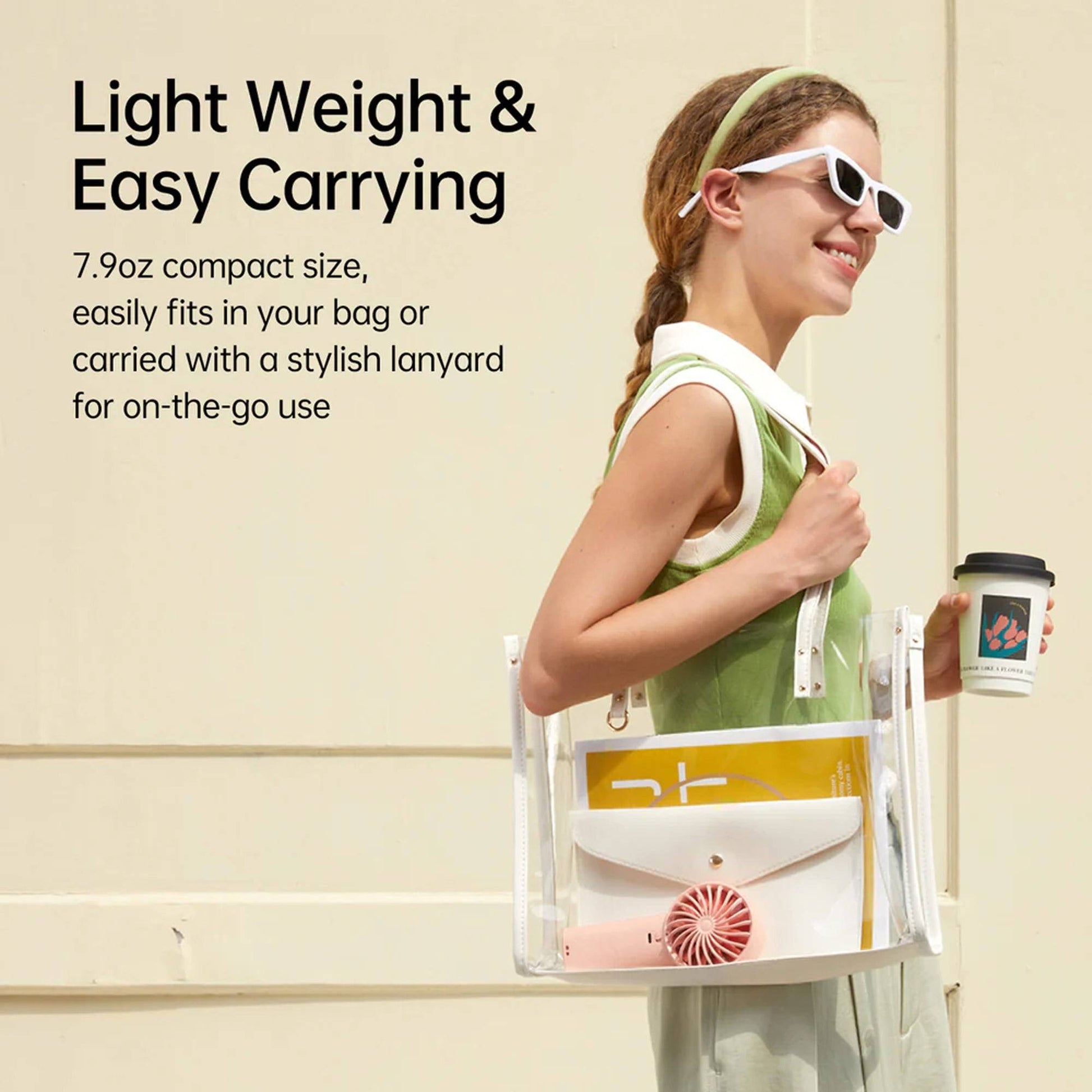 JisuLife Handheld Hand Fan Life4 5000mAh / 3600mAh Rechargeable 5 Speeds Control - Forexengineer -Malaysia