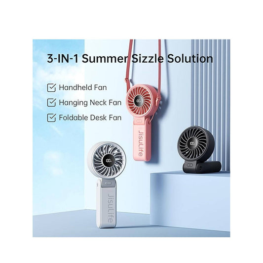 JisuLife Life7-50 / Life7-36 Handheld Hand Fan Life7 5000mAh / 3600mAh Rechargeable 5 Speeds Control - Forexengineer -Malaysia