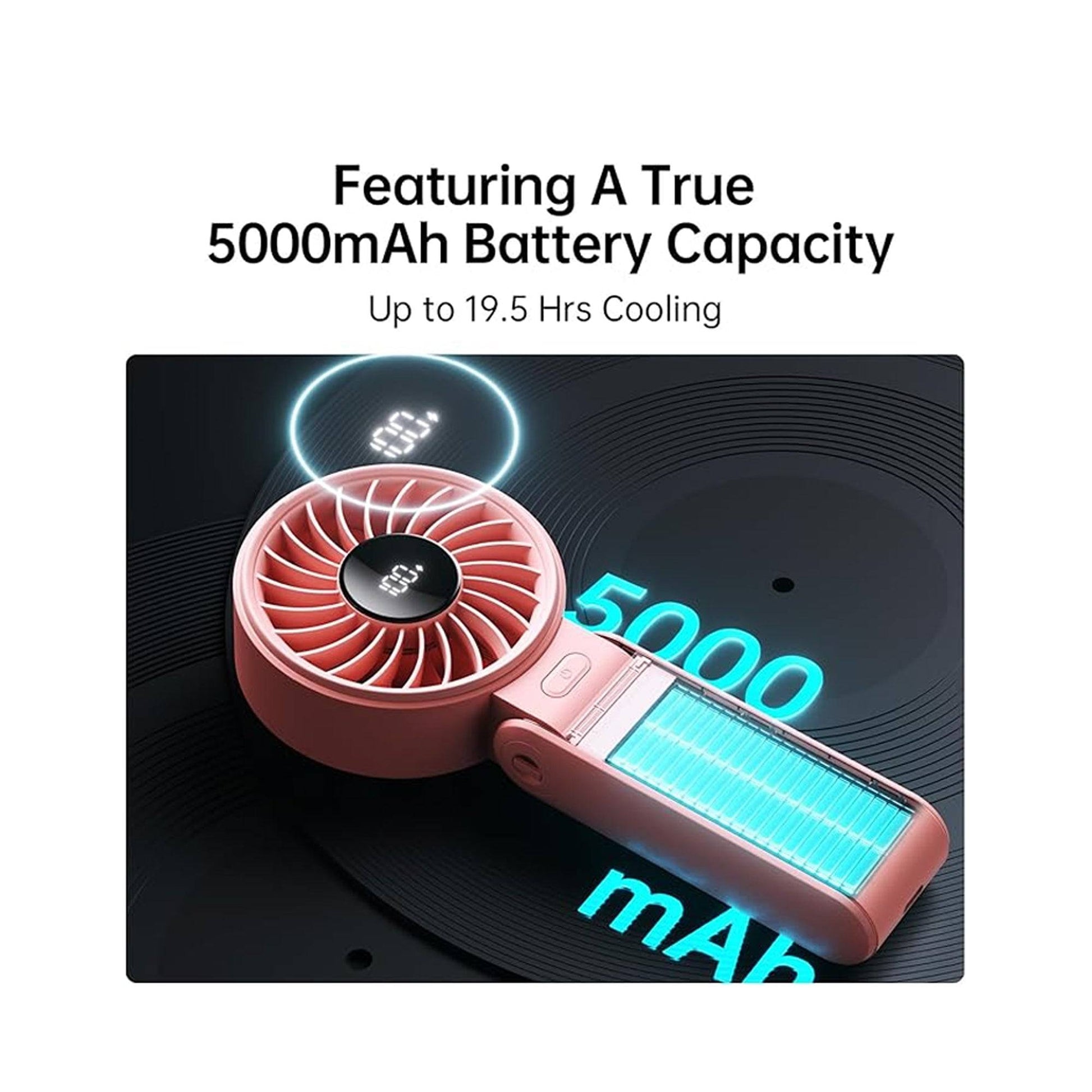 JisuLife Life7-50 / Life7-36 Handheld Hand Fan Life7 5000mAh / 3600mAh Rechargeable 5 Speeds Control - Forexengineer -Malaysia