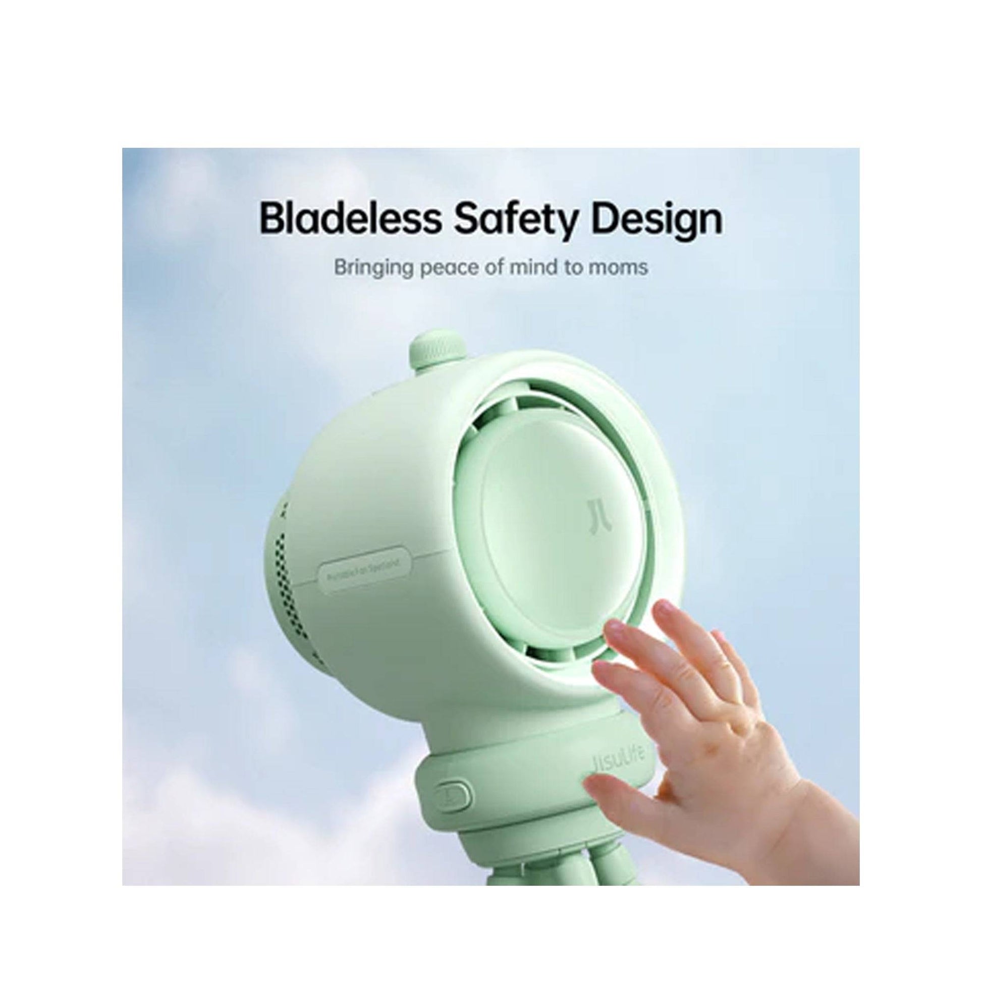 Jisulife Life2s.50 / Life2.40 Stroller Fan Life2S / Life2 360 degrees Rotation 100 Wind Speeds Filters 99% of Dust - Forexengineer -Malaysia