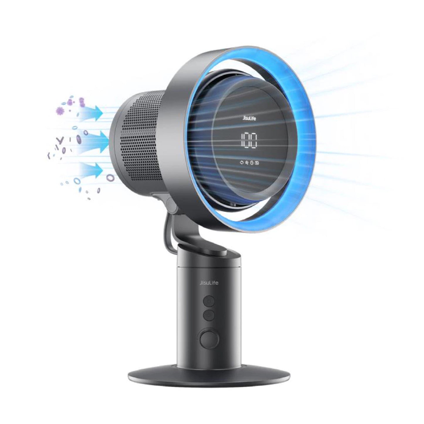 Jisulife Table Fan Pro3 ( 8000mAh ) Portable Bladeless Fan H11 Level Air Filtration 100 Wind Speed - Forexengineer -Malaysia- 6975061533412