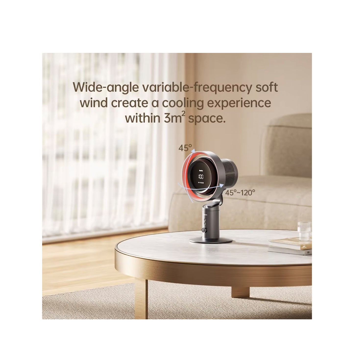 Jisulife Table Fan Pro3 ( 8000mAh ) Portable Bladeless Fan H11 Level Air Filtration 100 Wind Speed - Forexengineer -Malaysia- 6975061533412