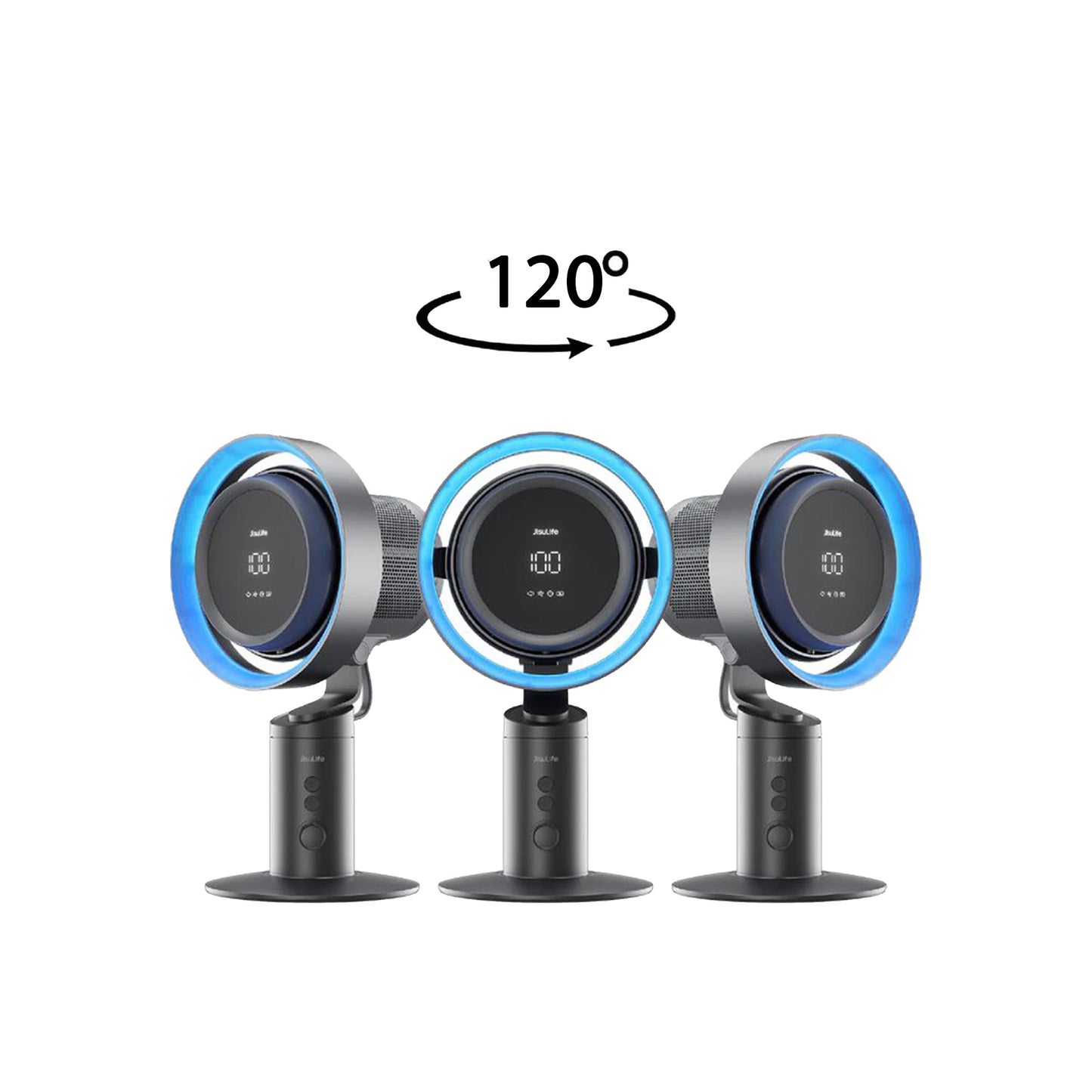 Jisulife Table Fan Pro3 ( 8000mAh ) Portable Bladeless Fan H11 Level Air Filtration 100 Wind Speed - Forexengineer -Malaysia- 6975061533412