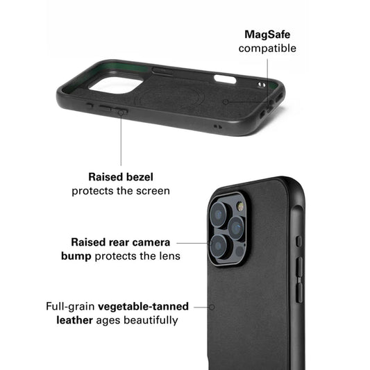 MUJJO Shield Case for iPhone 16 Series - Full Leather Case with MagSafe - Forexengineer -Malaysia