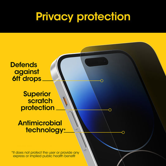 Otterbox Premium Pro Glass Privacy Guard Screen Protector for iPhone 15 Series - Forexengineer -Malaysia- 840304744145-840304744046