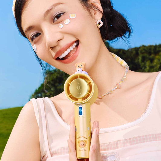 JISULIFE Γ ButterBear Pro 1 Handheld Fan 5000mAh 100 Wind Levels USB-C Rechargeable Fan