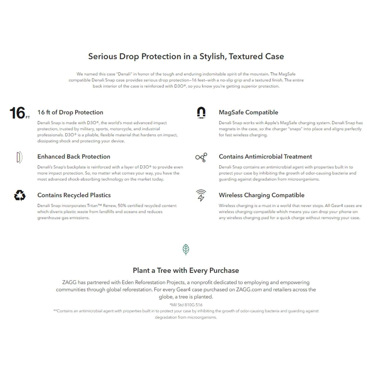 Gear4 D3O® Denali Snap for iPhone 14 Pro Max - Black (Barcode: 840056165540 )