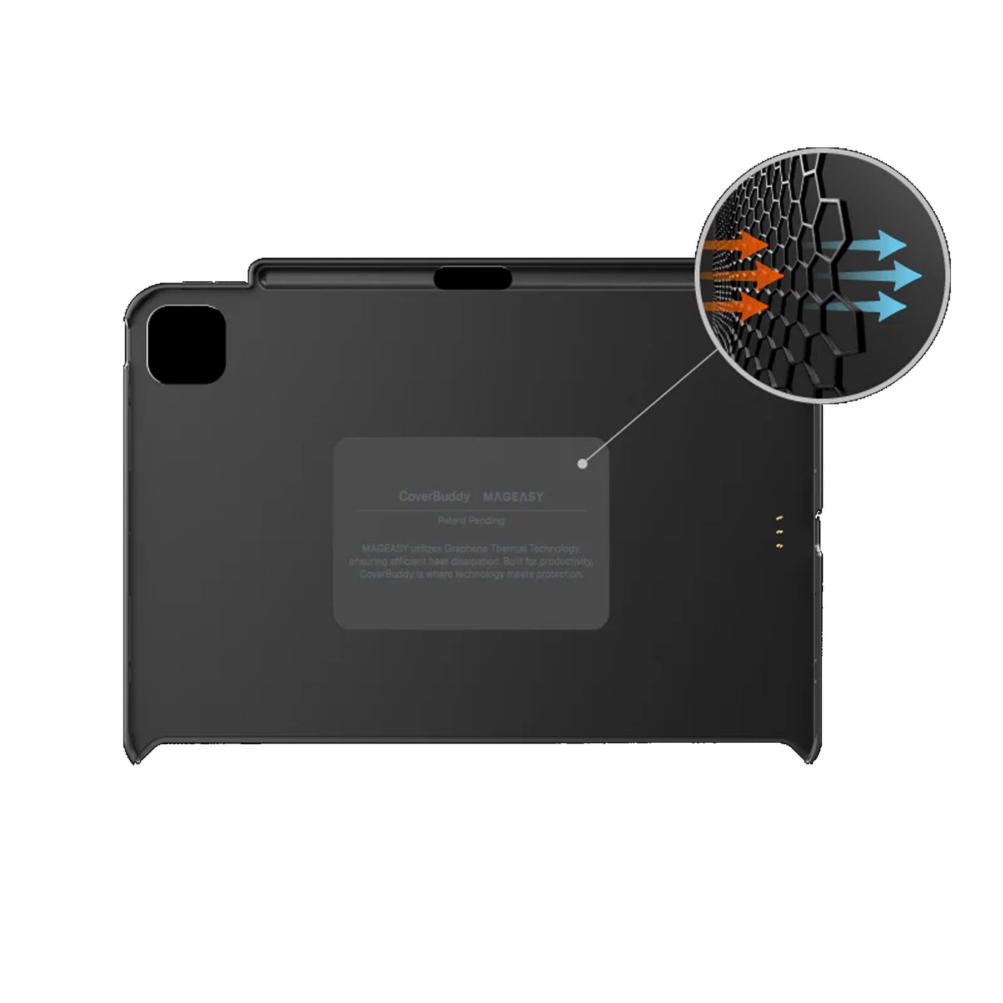MAGEASY CoverBuddy Magnetic Case with Graphene for iPad Pro 11" M4 ( 2024 ) Compatible with Magic Keyboard