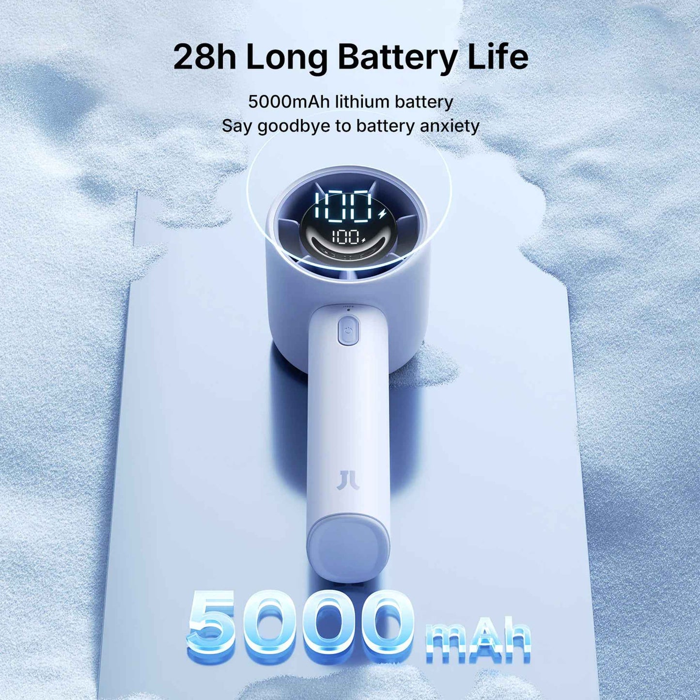 JISULIFE  Life10/Life10S Handheld Fan | 4000/5000mAh | 5 Speeds | 6.0m/s Super Wind