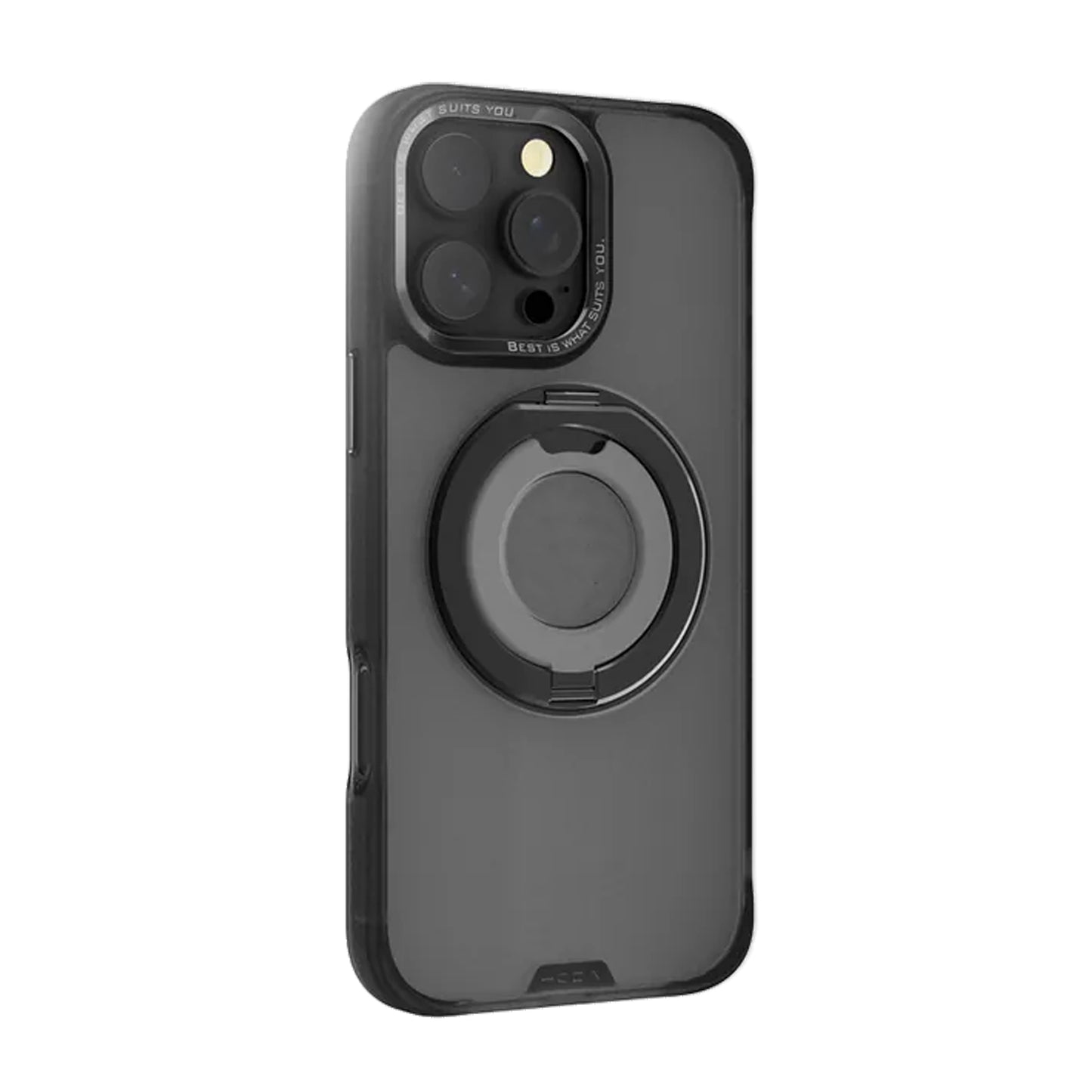 Hoda ROUGH Magnet with 360° Foldable Rotating Ring-holder Stand for iPhone 16 Series.