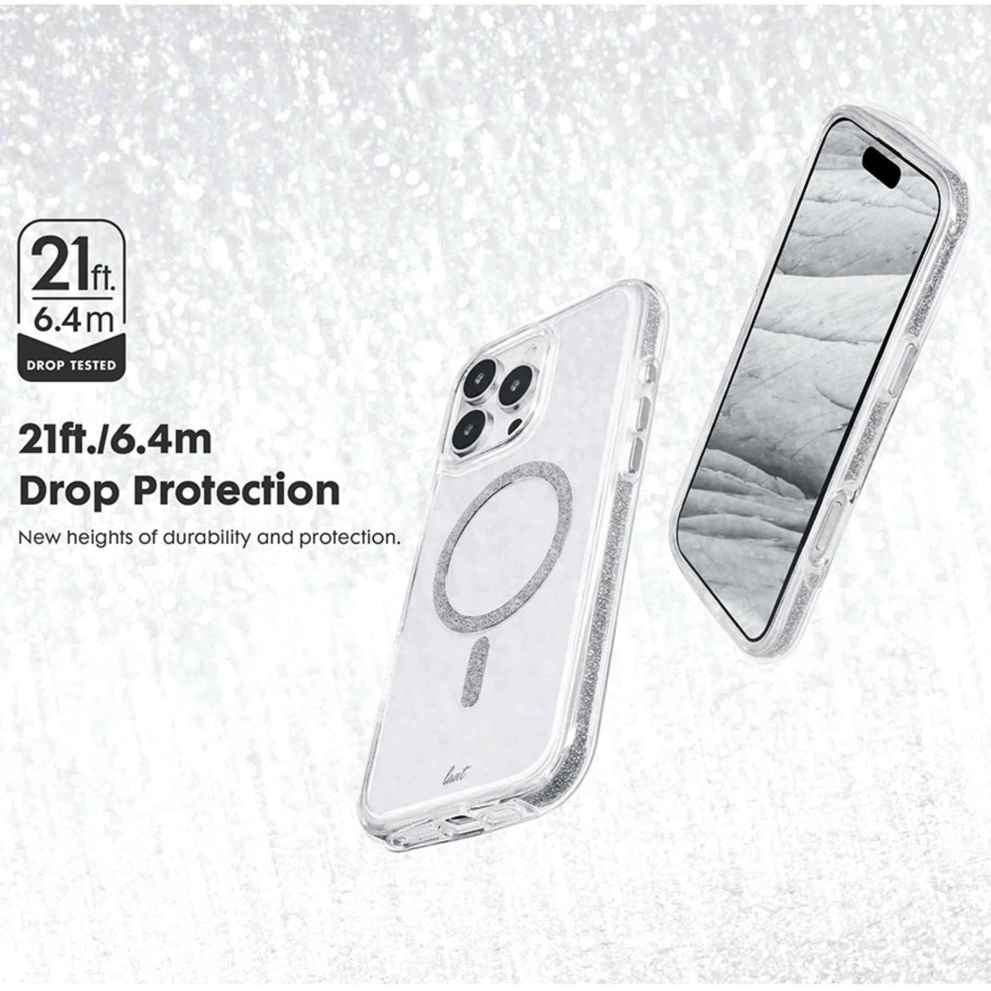 Laut Aero Sparkle Magsafe Case for iPhone 17 Series - 360° Air Cushion with Sparkle Elements