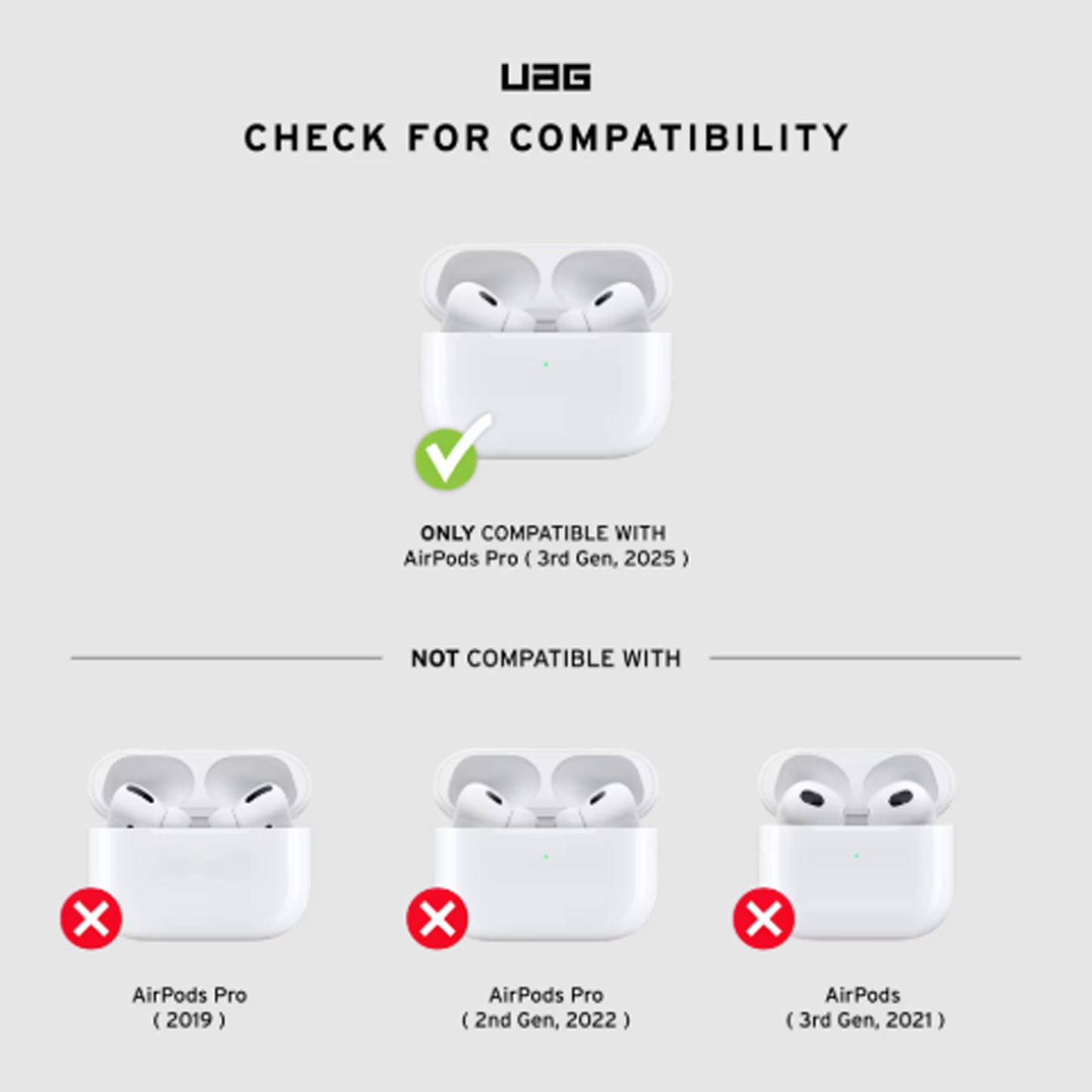 UAG Scout for AirPods Pro 3 ( 2025 ) - Military-Grade Drop Protection with Detachable Carabiner Clip