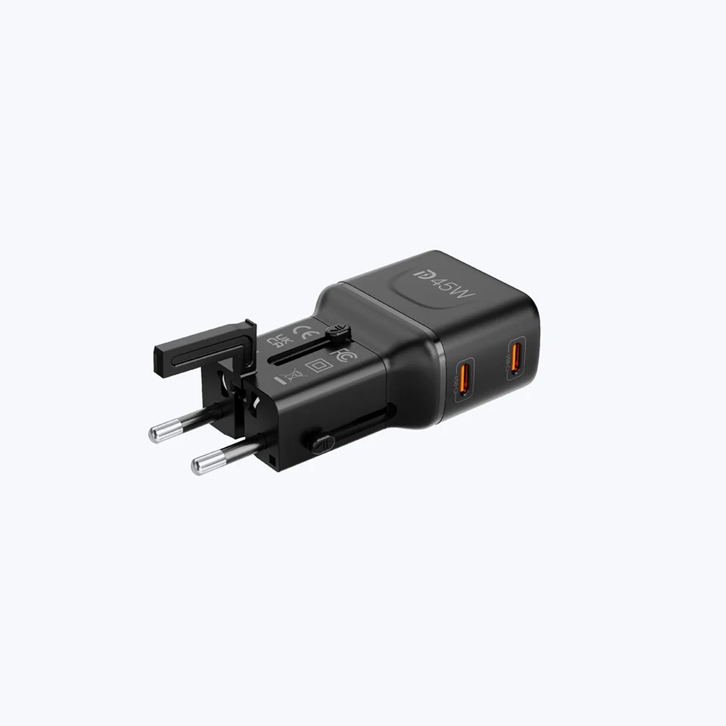 Mazer Infinite Travel Pocket 45W Universal Travel Charger - with 2 x USB-C Ports
