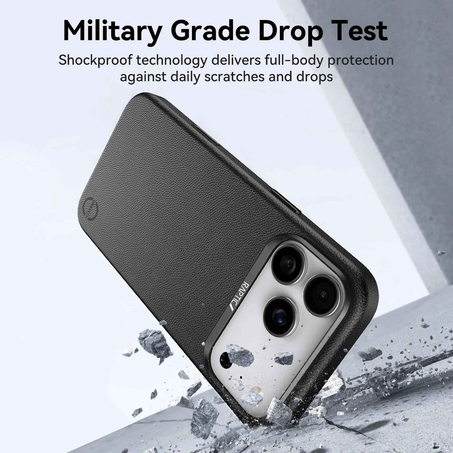 Raptic Urban Nano Magsafe for iPhone 17 Pro Max / 17 Pro - Vegan Faux Leather with Covered Camera Control Button