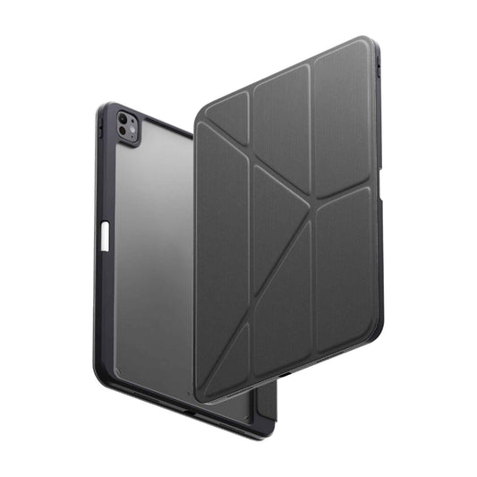 UNIQ Moven for iPad Pro 11" / iPad Pro 13" ( 2024 ) M4 Ultra Slim Case with ShockArmor‚Ñ¢ Bumper and Stylus Storage - Grey.