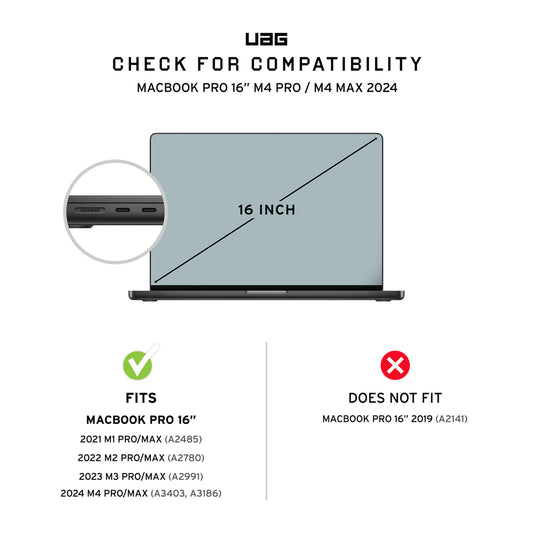 UAG Plyo for MacBook Pro 16" ( M1 / M2 / M3 / M4 MAX & PRO ) ( 2021 / 2022 / 2023 / 2024 ) - Ice - Forexengineer -Malaysia- 810070369743