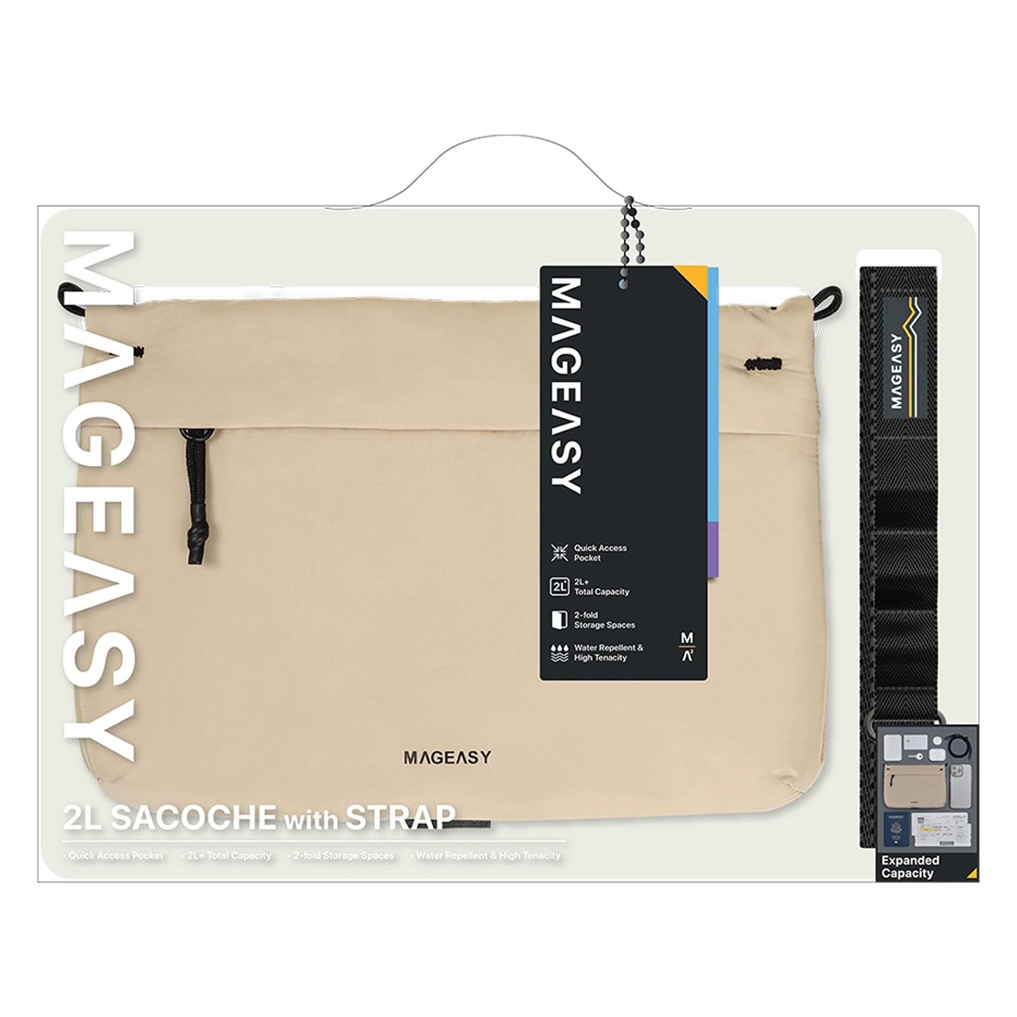 MAGEASY 2L Sacoche Utility Crossbody Bag + Strap Phone Lanyard 20mm - Forexengineer -Malaysia