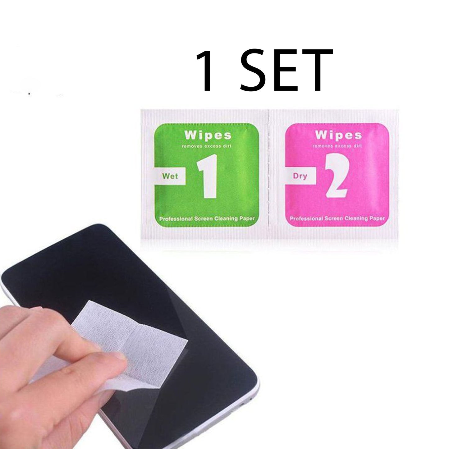 Dry and Wet 1+2 Cleaning Pack Mini Professional Screen Cleaning Wipes for Mobile Phone & Gadget - Forexengineer -Malaysia- 9576463683445