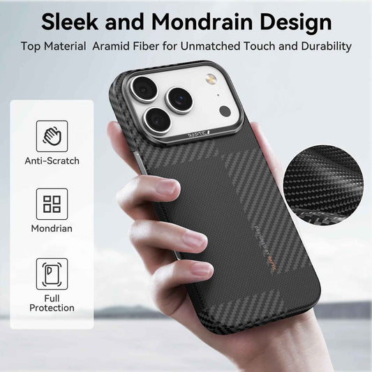 RAPTIC Aramid Fiber Geotik Magsafe Case for iPhone 17 Series - Mondrian