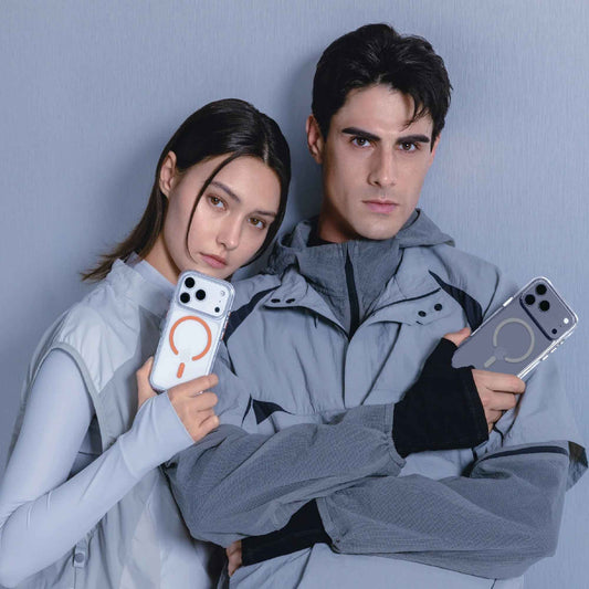 MAGEASY Bright M ( MagSafe ) Case for iPhone 17 Series - 16 Feet Drop Protection with Metal Button