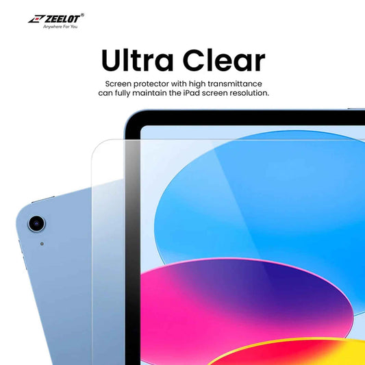 ZEELOT SOLIDsleek 2.5D Privacy , Clear , Anti-Glare Tempered Glass for iPad A16 11th Gen ( 2025 ) / iPad 10.9β 10th Gen ( 2022 ) Screen Protector