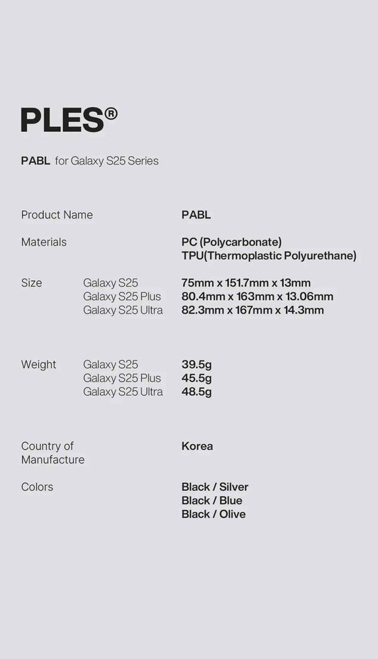 PLES Pabl Case for Samsung Galaxy S25 Ultra